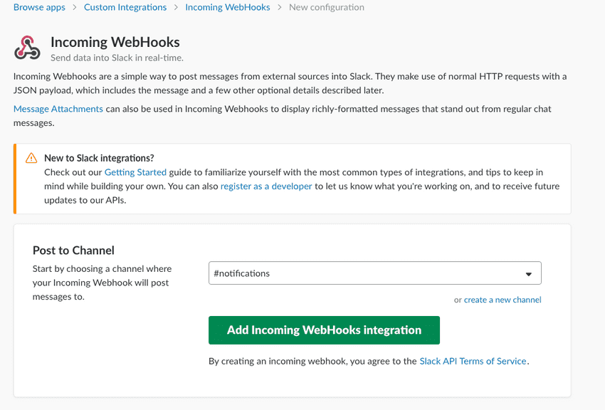 Configure Incoming Webhook