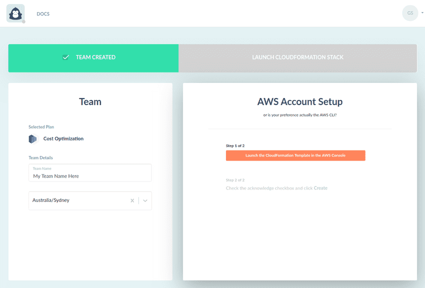 AWS Account Setup Console
