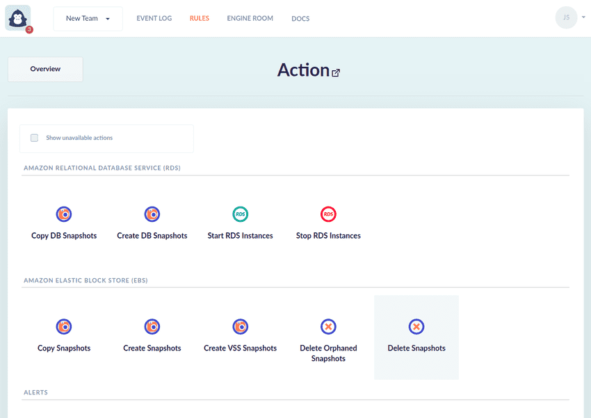 List of Actions