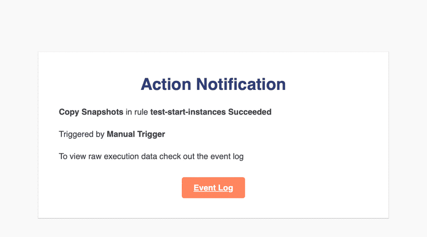 Email Event Notification