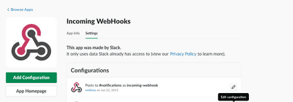 slack incoming webhook